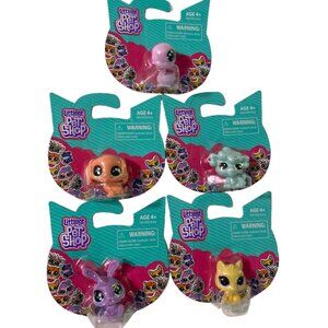 5 Littlest Pet Shop LPS Mini Scale Pet Figurine Toy Gift Cake Topper Toy